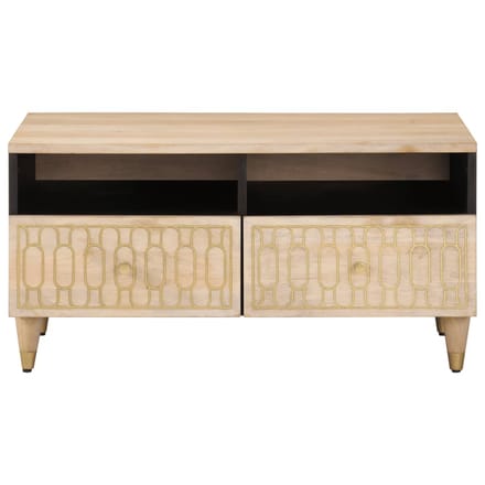 vidaXL - Salontafel - 80x54x40 - cm - massief - mangohout