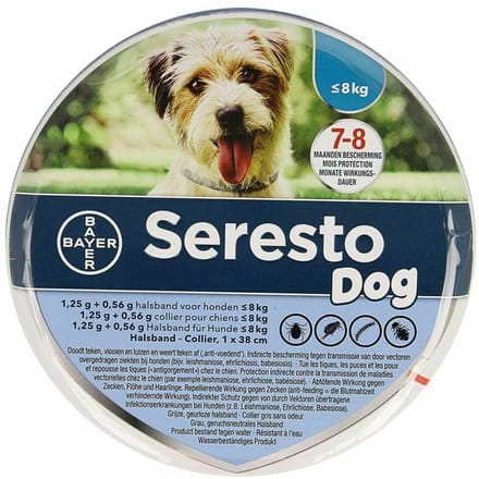 Seresto Dog 1,25g +0,56g Halsband < 8kg