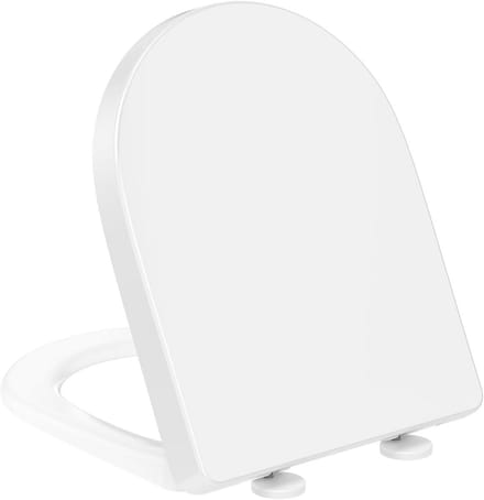 Verlengde D-Vorm WC-Bril met Softclose en Metalen Scharnieren - Wit