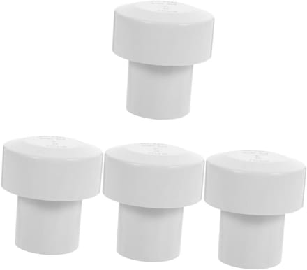 Afvoeradapter Set - Kanaalinterface Onderdeel - Efficiënte Drainage - Automatische Regenkap - 4 Stuks - Wit