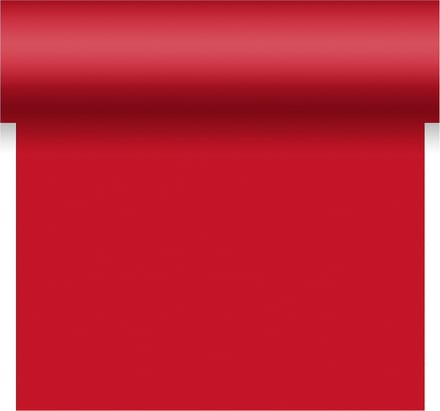 Duni tafelloper - 2x - papier - rood - 480 x 40 cm - Tafellopers/placemats