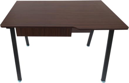 Bureau computer tafel Stoer  - industrieel vintage - zwart metaal bruin hout