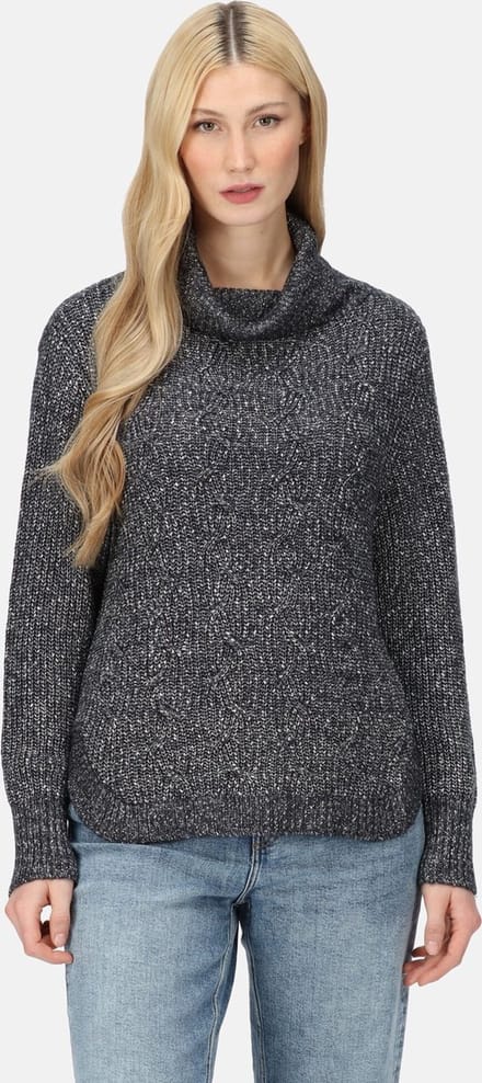 De Regatta Kensley Overhead Sweater - Dames - Rolkraag - Gebreid - Marine