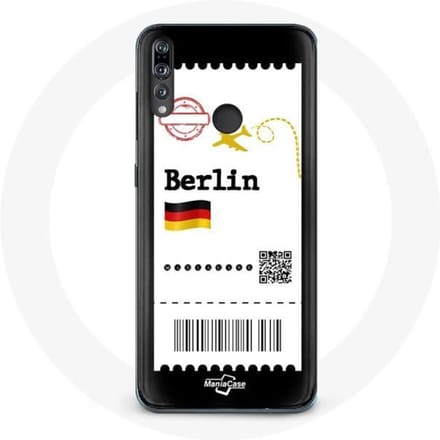 Coque - Huawei - P30 Lite - Souple - Noir - Billet d'avion Berlin