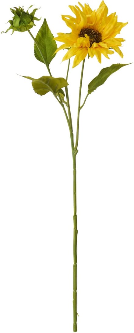 J-Line bloem Zonnebloem - textiel - geel - 6 stuks