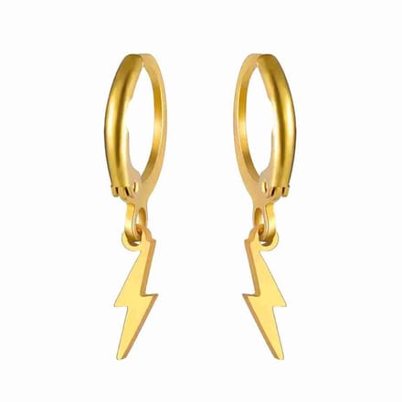 WeLoveSilver - chirurgisch stalen oorringen - bliksemschicht - 21 mm