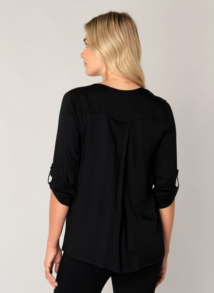 BASE LEVEL Yani Blouse - Black - maat 36