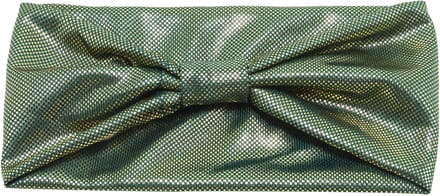 Emilie Collection – Haarband – Groen - Goud – Metallic Glans – Elastisch – Strikdetail