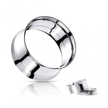 3 mm screw fit basis zilver tunnel - LMPiercings