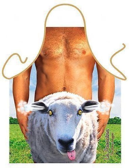 Benza Schort Schapen Scheerder - Sexy/Leuke/Grappige/Mooie Keukenschort