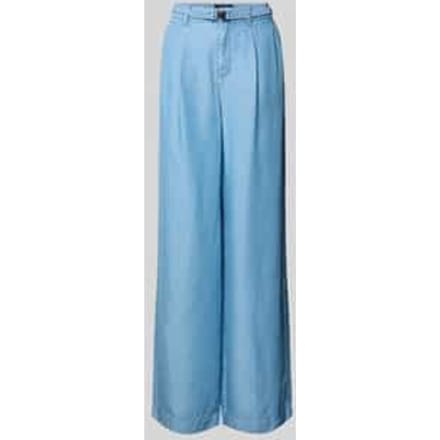 Wide fit jeans met bandplooien