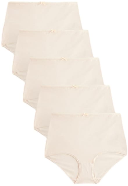 Next - Dames - Set van 5 katoenrijke slips - Huidkleur