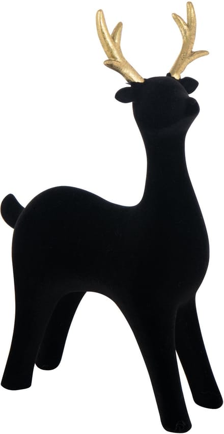 J-Line figuur Rendier - polyresin - zwart - large