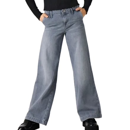 ONLY KOGCOMET WIDE LEG DNM MAT624 NOOS Meisjes Jeans - Medium Grey Denim - Maat 164