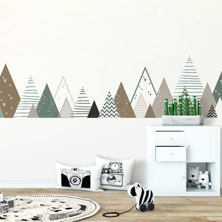 Kinderstickers van Scandinavische bergen van Tinaka, 120 x 200 cm