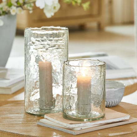 LOBERON Windlicht set van 2 Querlay helder