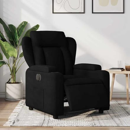 vidaXL - Fauteuil - verstelbaar - elektrisch - stof - zwart