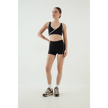 Dames Dsgn Studio Sculpt Micro Short Met Paspeldetail | Black | Maat: Medium