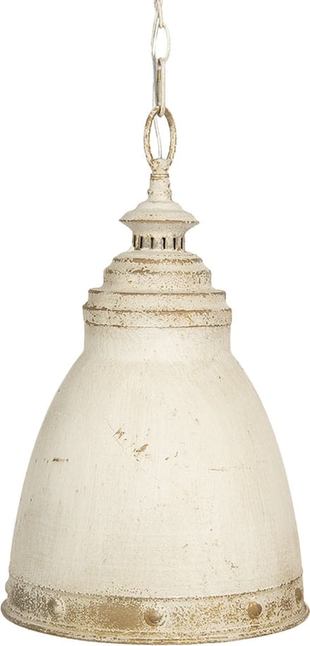 Clayre & Eef Hanglamp Ø 28x45 cm Wit Beige IJzer