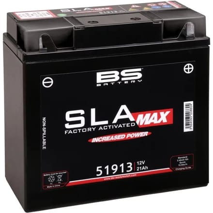 Motorfiets accu BS Battery SLA MAX 51913 - C (10Hr) - C (20Hr)