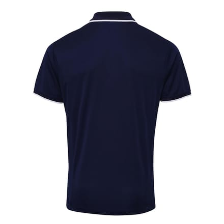 Premier Herencontrast Coolchecker Polo Shirt (Marine / Wit)