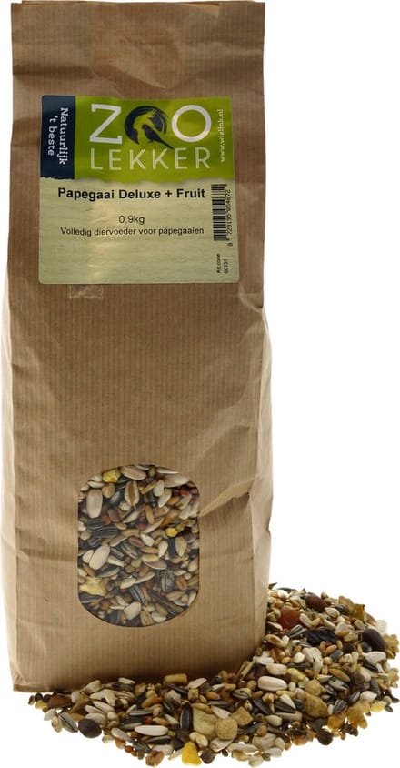 Zoolekker Papegaai Deluxe + Fruit 0,9kg
