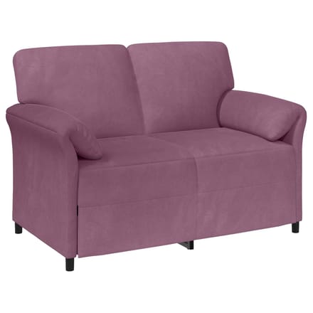 vidaXL - 2-Zits - Sofa - Paars - 138 - x - 83 - x - 95 - cm - Fluweel
