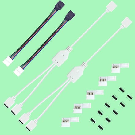 4-Pin - Runcci-yun LED Splitter 1 naar 2 voor RGB LED Strips