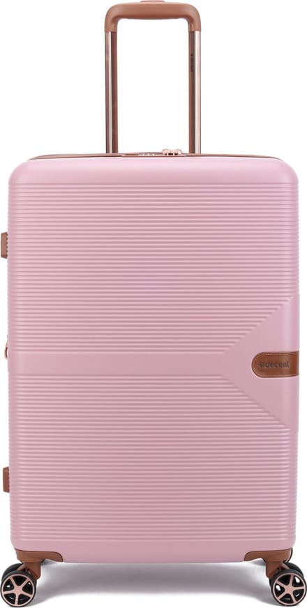 Decent Stella Middelgrote Koffer - 67 cm - 78/93 Liter - Expandable - TSA Slot - Roze