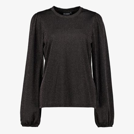 TwoDay dames party top zwart zilver - Maat M