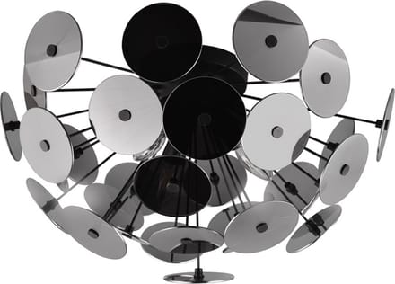 TRIO DISCALGO - Plafondlamp - Zwart mat - Plexi in Rookkleur - excl. 3x E14 2W