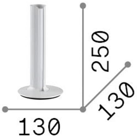 IDEAL LUX LED tafellamp Dorica, wit, hoogte 25 cm