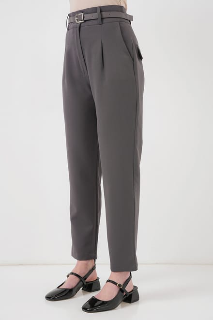 Reguliere Pasvorm Rechte Pantalon met Rits Sluiting