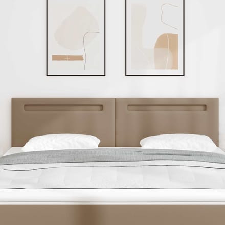 vidaXL - LED - Hoofdbord - Cappuccino - 180 - cm - Kunstleer