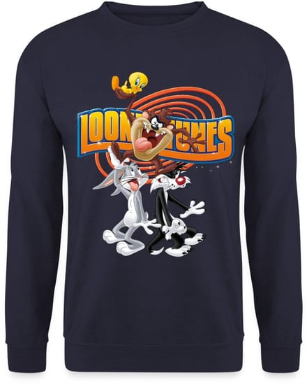 Looney Tunes Bugs Taz Tweety Sylvester Sweater Heren