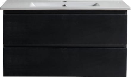 LINEA UNO - Kode 100 - Mat zwart - Badmeubel - - 301564