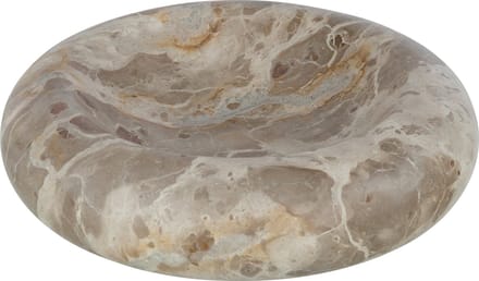 J-Line kom Rond Laag Marmer - steen - beige - large