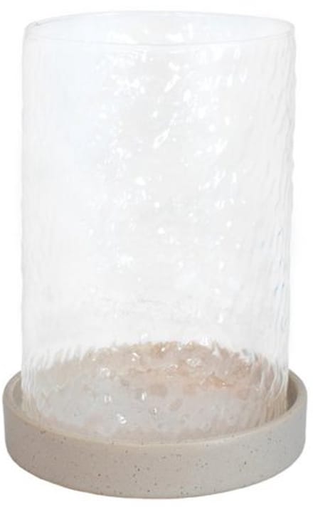 Leeff Lantern Lise – Lantaarns – Beige | Transparant – 17,5 x 24,5 CM – Glas en Keramiek
