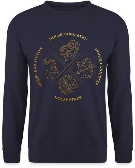 Game Of Thrones Houses Targaryen Lannister Stark Sweater Heren