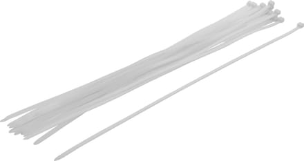 BGS Kabelbinder assortiment - wit - 8,0 x 600 mm - 20 delig