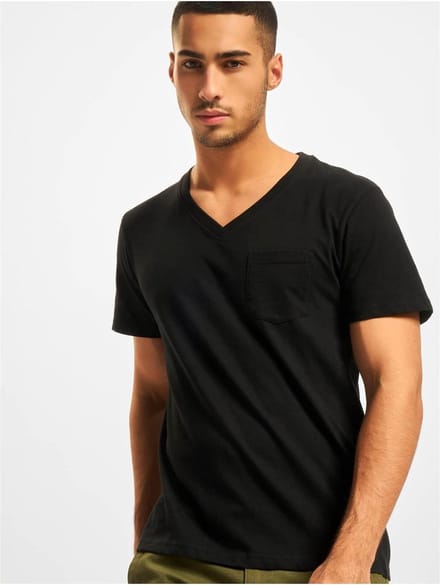 DEF - V-neck Heren T-shirt - 6XL - Zwart