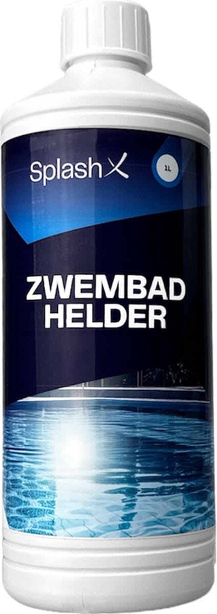Splash-X zwembad helder - 1 liter - tegen troebel water - vlokmiddel