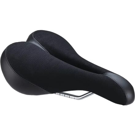 BBB Cycling MultiDensity Fietszadel Dames – Fietshouding Actief 60° - Drukverlagend Zadel met Anatomische Uitsparing - 250 x 170mm – Zwart – BSD-13