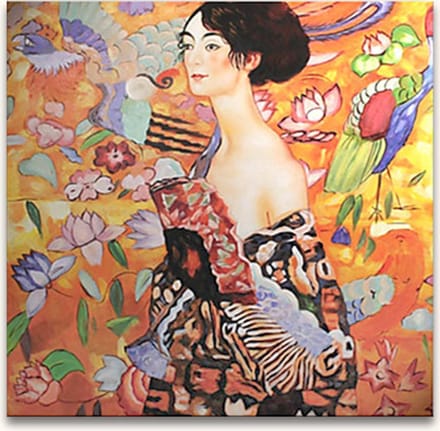 Handgeschilderd olieverfschilderij - olieverf op canvas - Gustav Klimt 'Asian Lady'