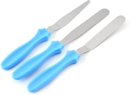 Spatel - Paletmes - Gebogen - Cake decoratie - Fondant - Kleur Blauw