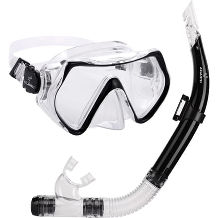 Atlantis Hawaï Combo - Snorkelset - Duikbril - Snorkel - Volwassenen - Zwart