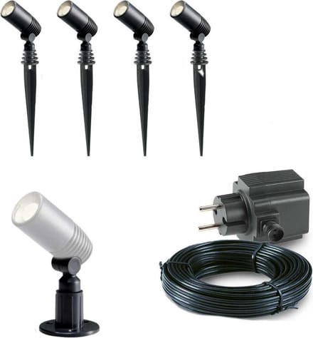 4x LED grond spot - 12V - 2 watt - complete set
