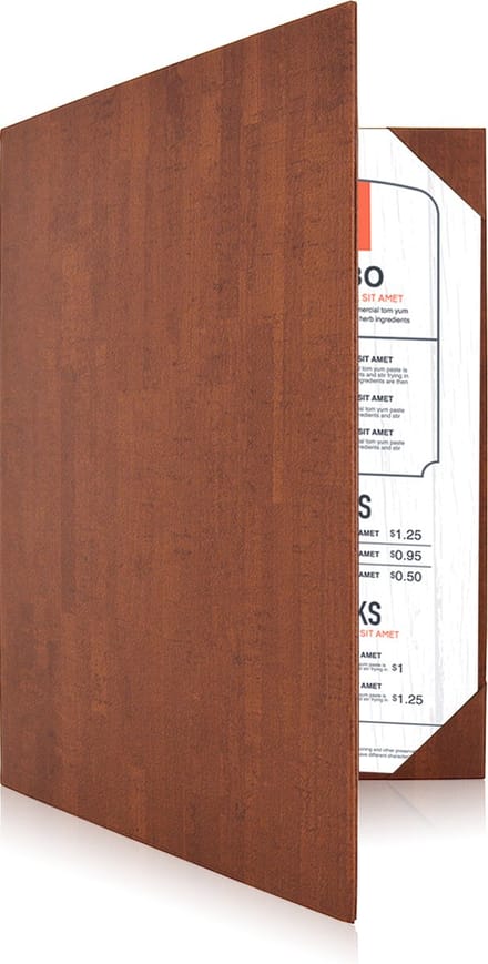 Goodline® - Menumap / Menukaart Mappen - 2x A4 - Donker-Kurk