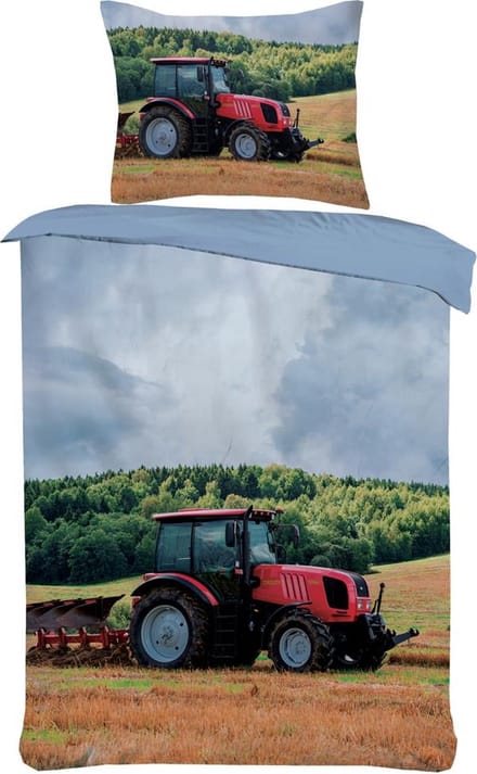 Dekbedovertrek Set- Red Tractor-Eenpersoons -140 x 220-cm + 1 kussensloop 60x70cm-Multi