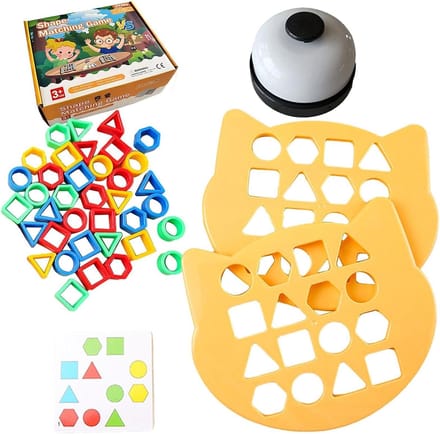 Houten Bouwstenen Set - Vormen Combinatie - Cognitieve Ontwikkeling - Interactief Spel - 20 cm - Multicolor